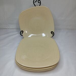 Fiesta Fiestaware Vintage Yellow Square Plate 9" Set Of 4